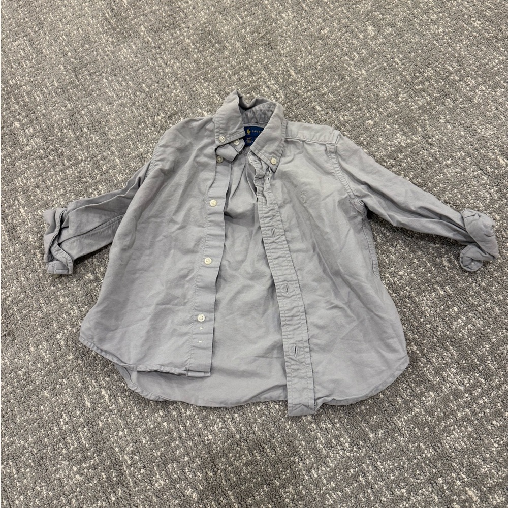 3T Ralph Lauren Light Gray button up like new!
